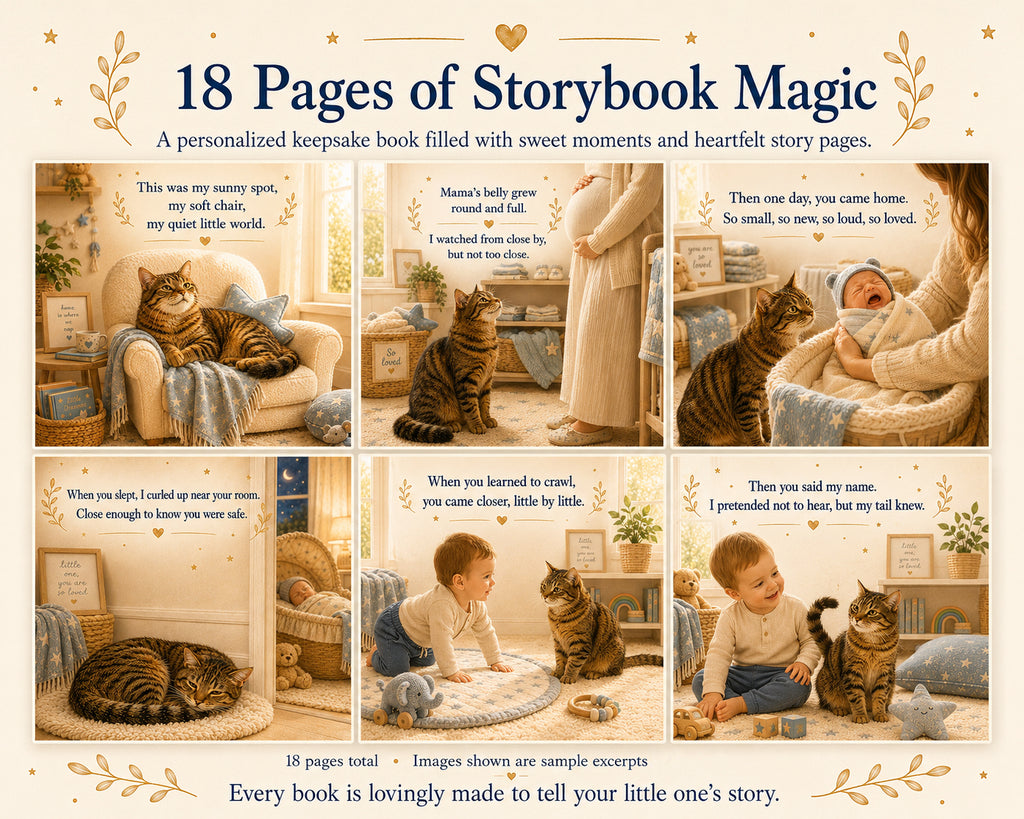 Personalized Baby & Cat Book