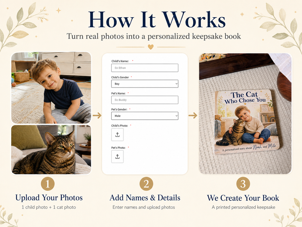 Personalized Baby & Cat Book