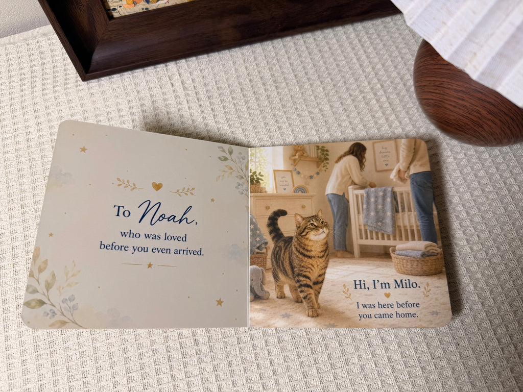 Personalized Baby & Cat Book
