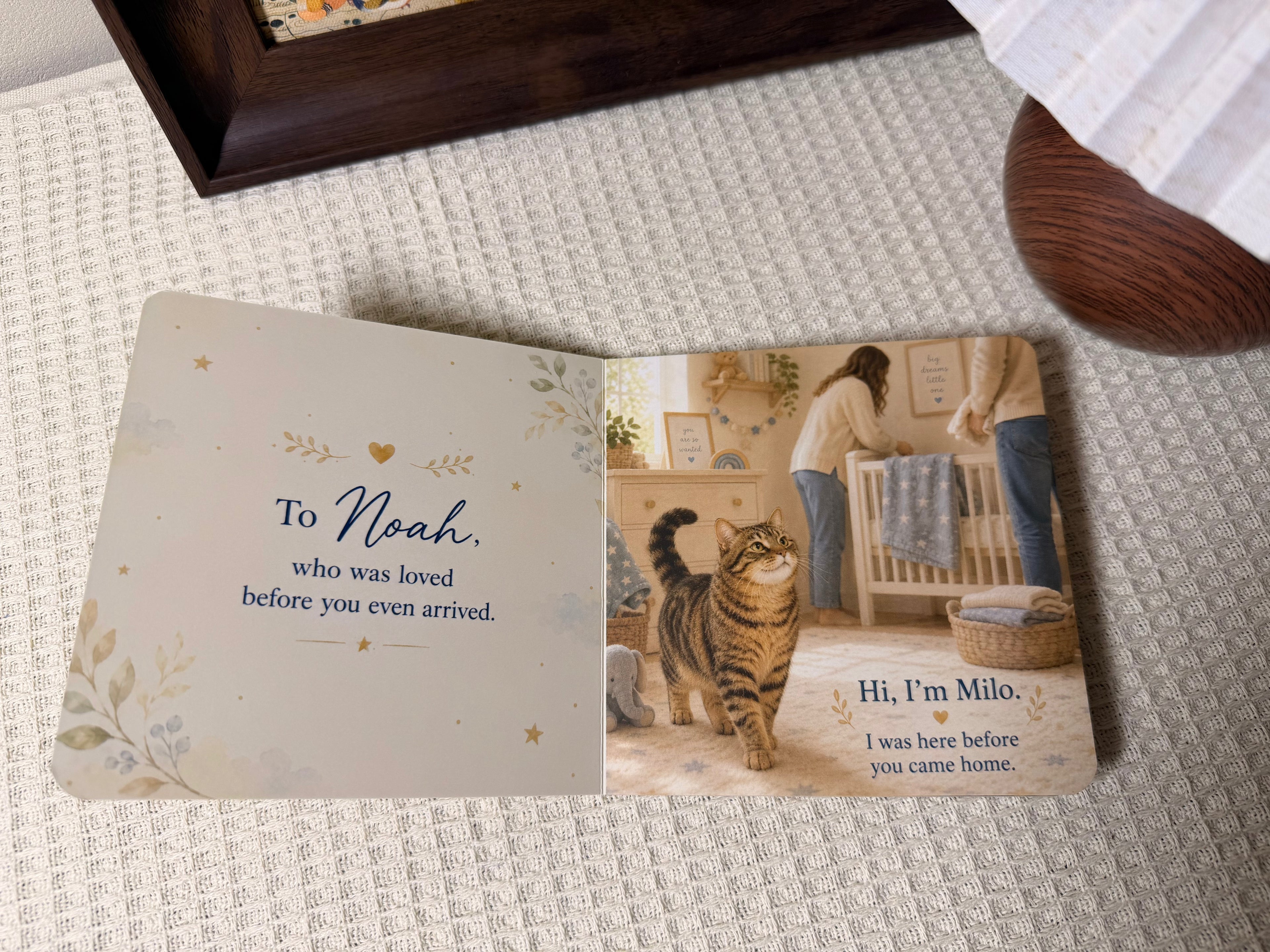 Personalized Baby & Cat Book