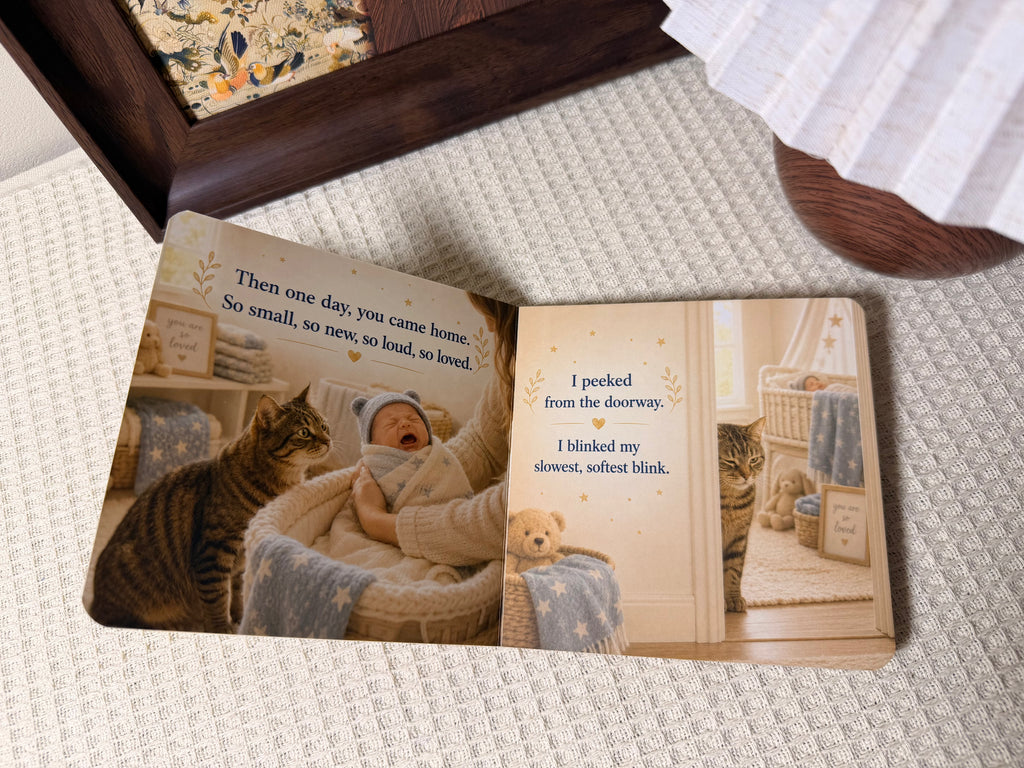 Personalized Baby & Cat Book