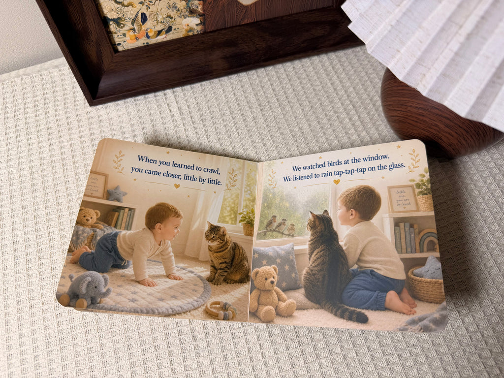Personalized Baby & Cat Book